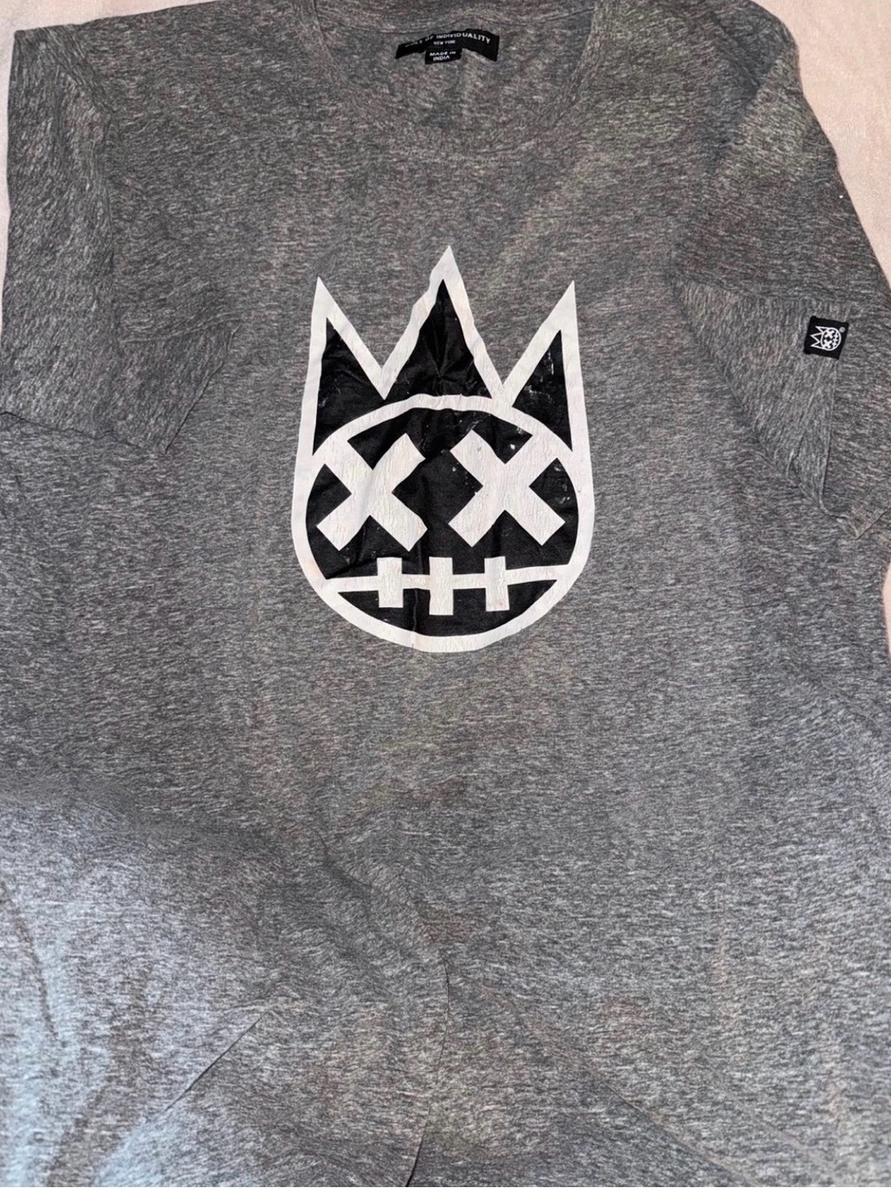 CULT OF INDIVIDUALITY Short Sleeve Crew Neck Tee Men’s Light gray XL SHIRT